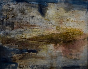 Später Sommer auf Island | 100x80 | 2015 | Marmormehl Pigmente